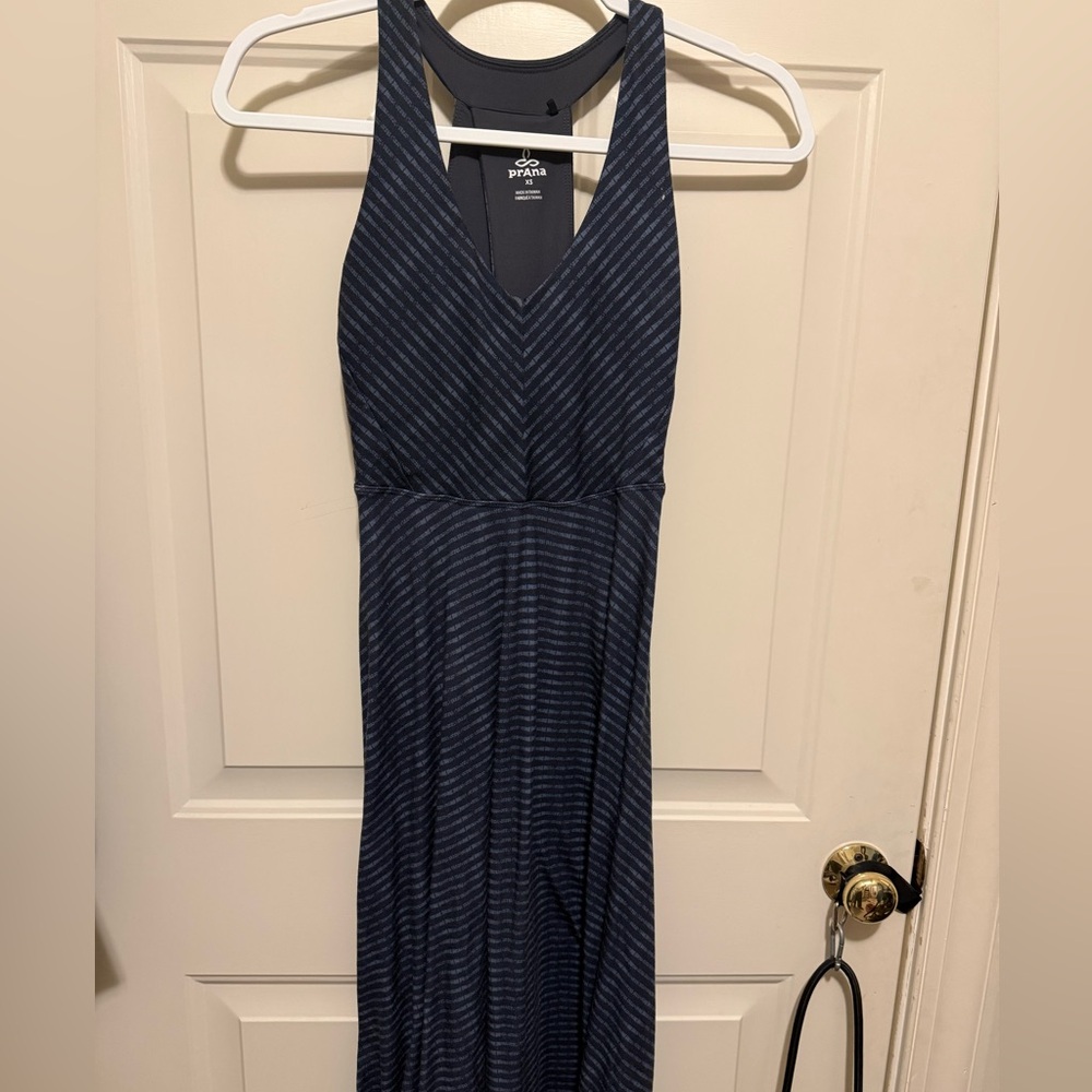 Prana Navy Striped Dress